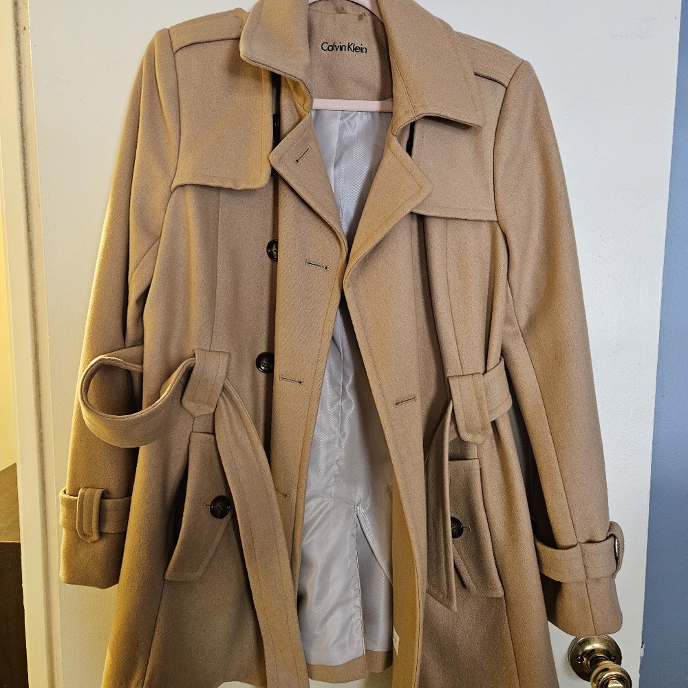 Calvin Klein Tan Trench Coat